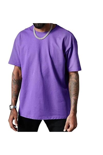 FİTGO Γυναικείο μωβ μπλουζάκι χωρίς στάμπα