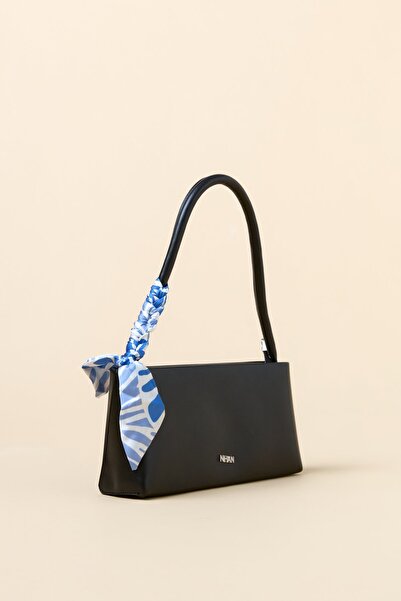 Nihan Fularlı El Çantası Siyah