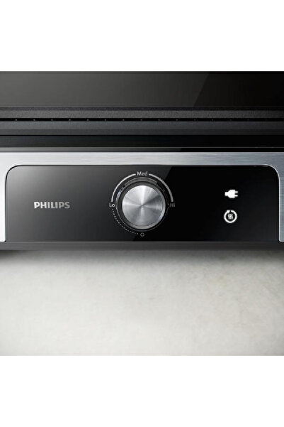 Philips 2200W 5000 Series Analog Contact Grill Silver and Black