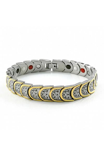 Tessero Magnetic and therapeutic bracelet for well-being and protection, anti-depression, scale pattern, sta