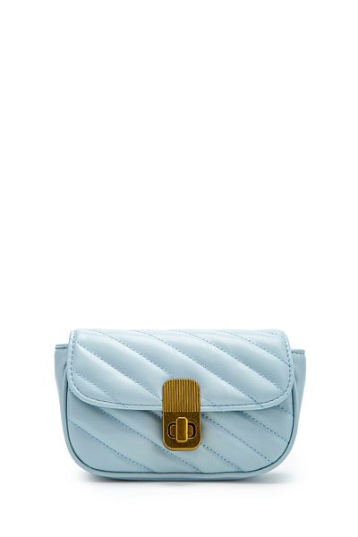 minebag Geantă de damă din piele artificială cu detaliu de blocare Sheldon Baby Blue