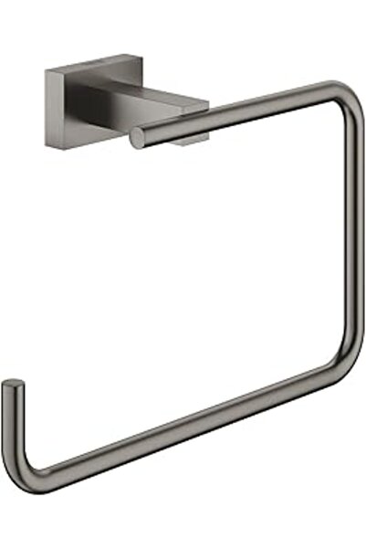 Qedii حامل منشفة دائري على شكل حلقة من يوروكيوب، جرافيت صلب مصقول 40510Al1