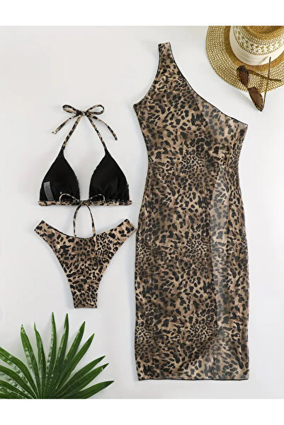 CN New Leopard Women's Bikini Set Set of 3