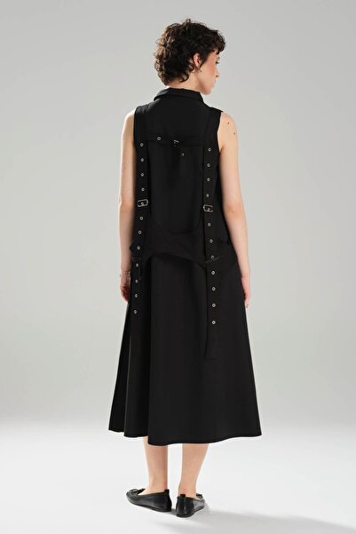 tw3 Kadın Çift Parça Çıkarılabilir Yelek Detaylı Tasarım Gömlek Elbise