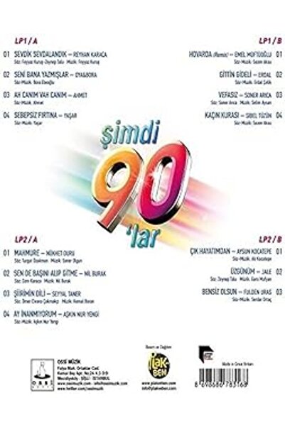 Osso Şimdi 90'lar - Çeşitli Sanatçılar (2 Plak)