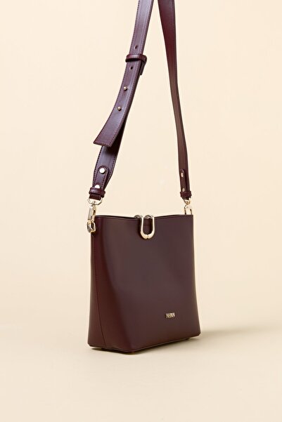 Nihan Metal Detaylı Shopper Çanta Bordo