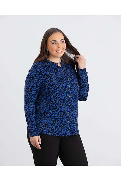 ModaMinar Women's Printed Combed Cotton Fabric Patterned Shirt