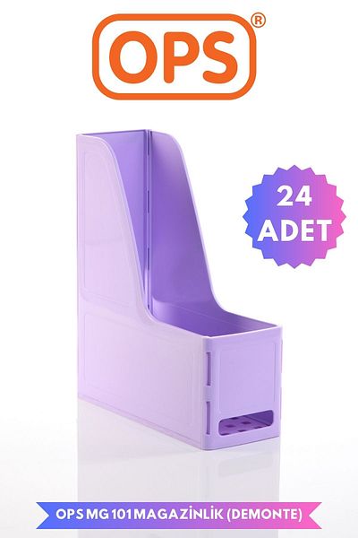 Ops Mg 101 A4 Disassembled 24-Piece Plastic Vertical Magazine Folder Archive Box Organizer Storage Storage