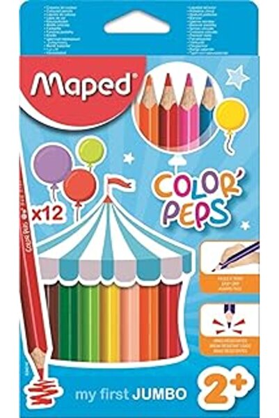 Genel Markalar Maped Color Peps Maxi Jumbo Kuru Boya 12 Rek (834010Zv)