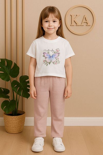 ÖRZİKİDS Summer Combed Cotton T-Shirt and Pocket Pants Full Fit