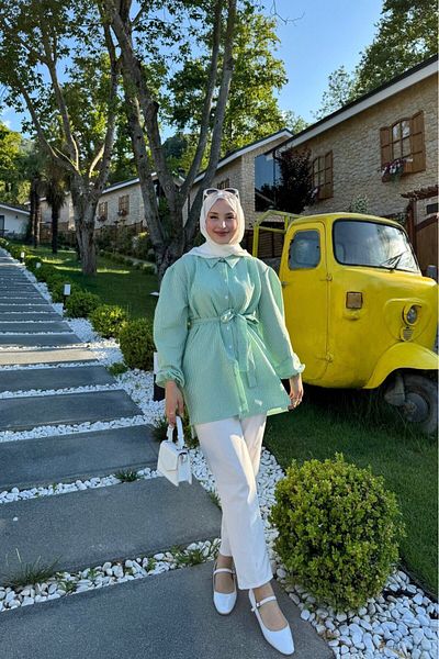 lurex moda Cămașă cu dungi