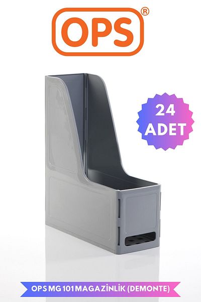 Ops Mg 101 A4 Disassembled 24-Piece Plastic Vertical Magazine Folder Archive Box Organizer Storage Storage