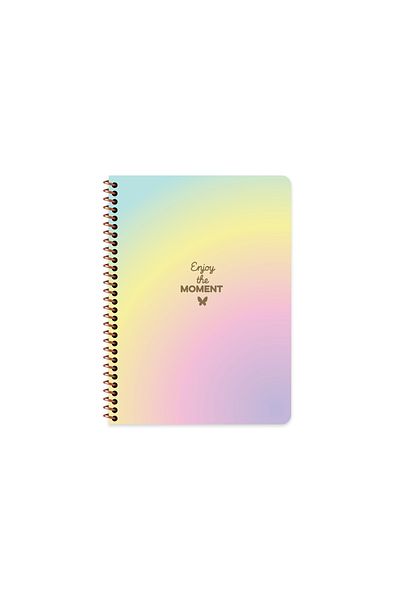 Keskin Colors Sharp Color Peritosis Striped Sticker Notebook |   16.5 X 22.5 cm |   Spiral – 80 Sheets