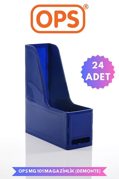 Ops Mg 101 A4 Disassembled 24-Piece Plastic Vertical Magazine Folder Archive Box Organizer Storage Storage