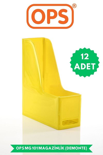 Ops Mg 101 A4 Disassembled 12-Piece Plastic Vertical Magazine Folder Archive Box Organizer Storage Storage