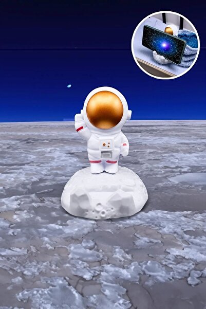 Hibana Sevimli Astronot Dekorasyon Masa üstü Telefon Tutucu ve Tablet Standı ...