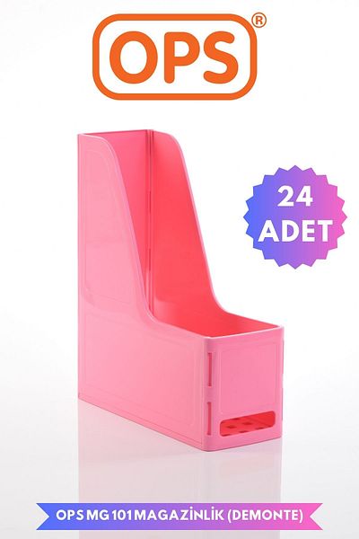 Ops Mg 101 A4 Disassembled 24-Piece Plastic Vertical Magazine Folder Archive Box Organizer Storage Storage