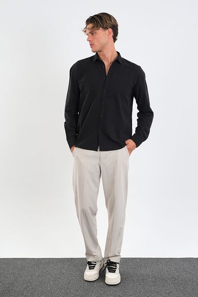 Redline Ανδρικό πουκάμισο Infinity Comfort Fit Μαύρο