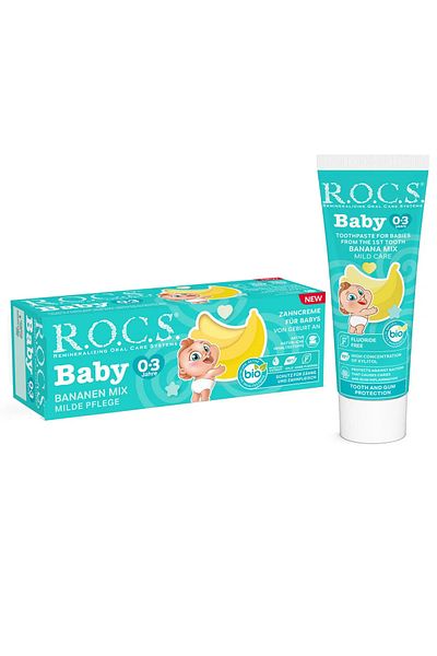 MBB ETİCARET Baby Toothpaste with Banana Puree Taste 0-3 Years 45 Gr