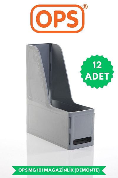 Ops Mg 101 A4 Disassembled 12-Piece Plastic Vertical Magazine Folder Archive Box Organizer Storage Storage