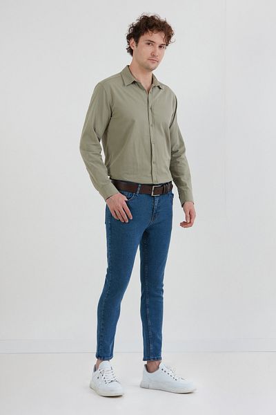 Fulla Moda Skinny Jean παντελόνι με φερμουάρ