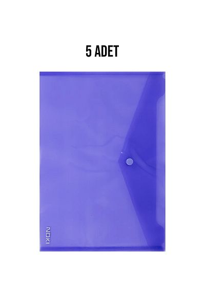 Noki A5 Snap File Document Envelope 5 Pieces Purple
