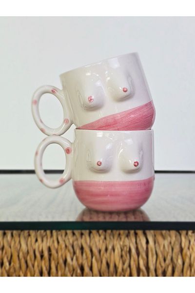 Hulganz Handmade Ceramic Mug Women's Breast / Breasted Tea Coffee Cup Mug Cup