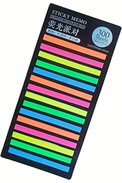 Genel Markalar Ezoshop Post-It Sticky Notes Şeffaf Renkli Yapışkan Not Kağıdı...