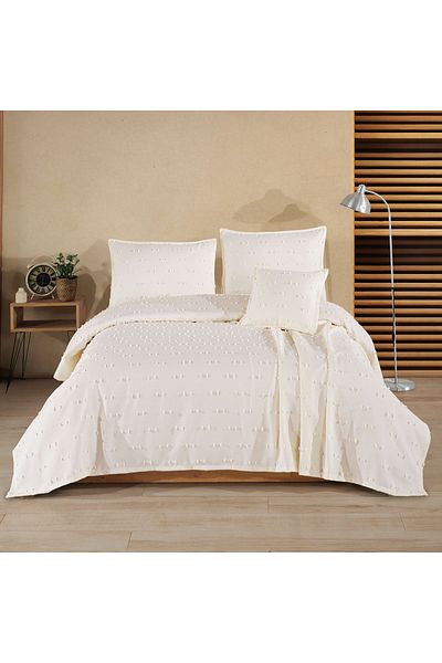 Lief Home Double Bedspread Set 240X240 cm + 2 Pillowcases + 1 Throw Pillow Case