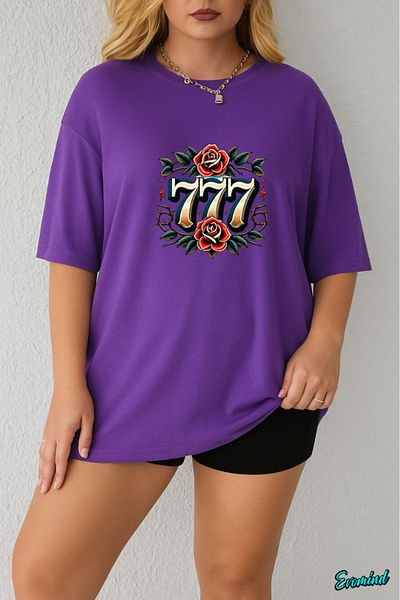 Evomind In Cart 5 or More Purchases Get 1 T-Shirt Gift - Large Size 777 Printed T-Shirt