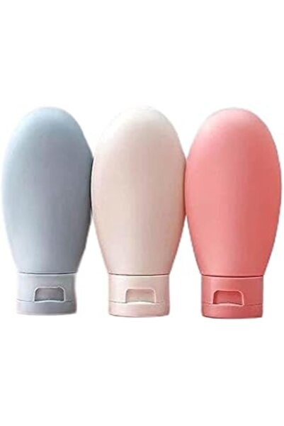 Genel Markalar Arvale Çok Amaçlı İskadiav Tarz 3'Lü Doldurulabilir Çatalı Seyahat Tipi Şişe Seti/Boş Krem Paketi