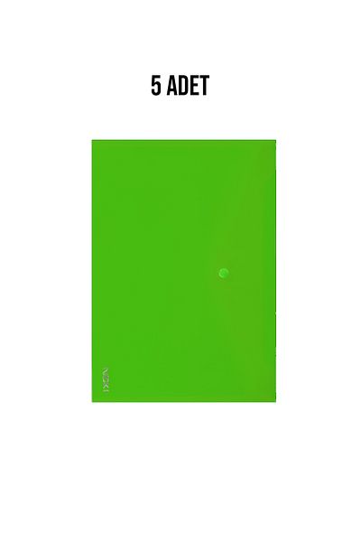 Noki A5 Snap File Document Envelope 5 Pieces Green