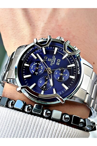 Reward Silver Color Sports Model Steel Cord Men's Wrist Watch