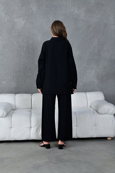 MVStore Cămașă oversize din in brodat cu model floral pentru femei