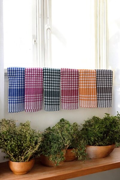 HAVLULAND 6'LI RENKLİ PİTİ KARELİ 40X60 CM KURULAMA BEZİ