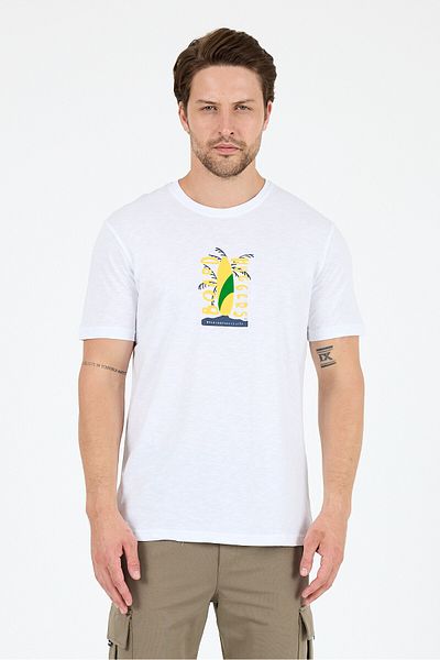 Rodi Men's 100% Cotton Crew Neck Short Sleeve Printed T-Shirt Comfortable and Stylish Casual Men's T-Shirt 0007