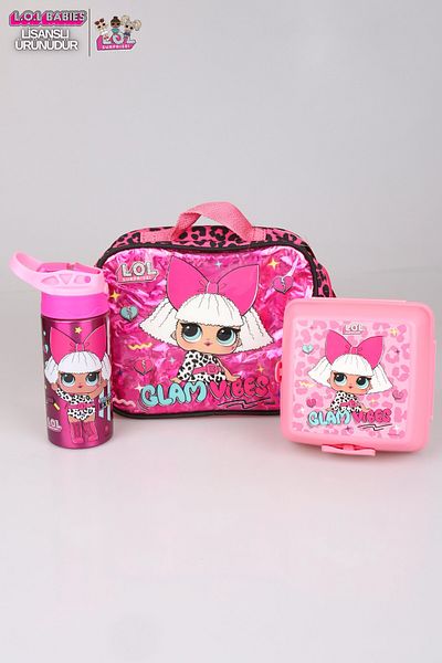 L.O.L. SURPRISE Lol Surpise Lunch Box with Dekomus License, 2-Layer Lunch Box with Steel Bottle 500 ml Food