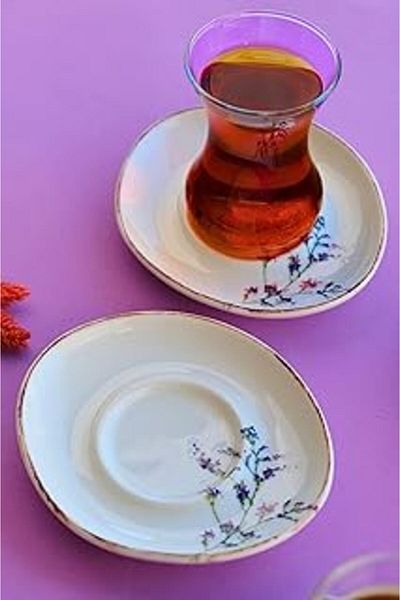tabakevi Plate House Pebble Lilac Tea Plate Set 13X11 cm 6 Pieces Pbl06Csprs995
