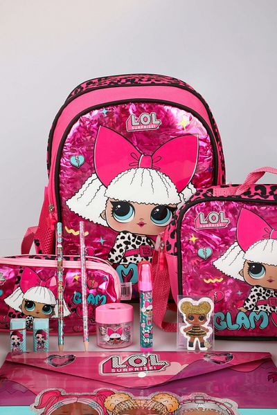 L.O.L. SURPRISE Dekomus Licensed Lol Surpise School, Pen and Lunch Box, Lunch Box with Water Bottle Stationery