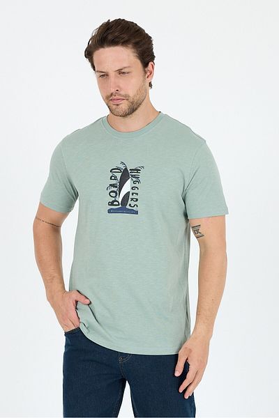 Rodi Men's 100% Cotton Crew Neck Short Sleeve Printed T-Shirt Comfortable and Stylish Casual Men's T-Shirt 0007