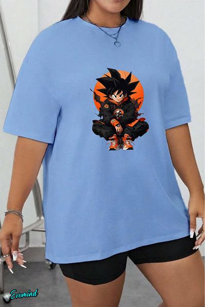 Evomind In Cart 5 and Above Purchases Get 1 T-Shirt as a Gift - Large Size Anime Printed T-Shirt
