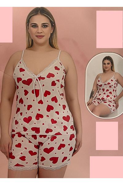Wonder Girl Wonder Girl's Strap Shorts Plus Size Tight Fit Soft Cotton Fabric 2-Piece Set