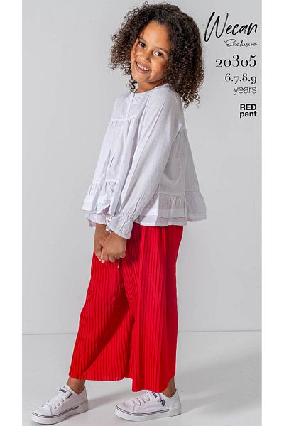 Wecan Girl's Pleated Pants