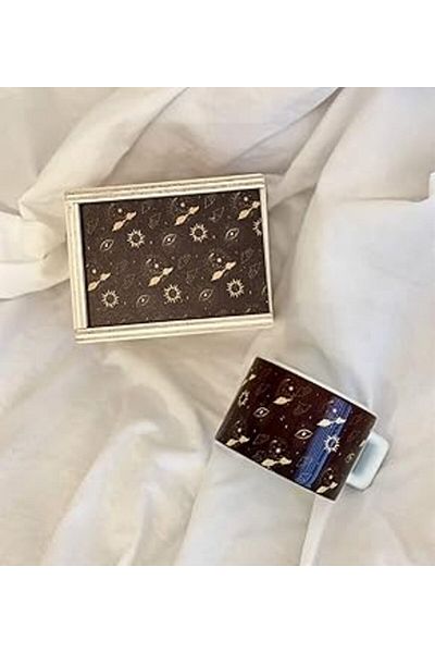 ASİTAN كوب Giftmoda Tarot Moon Cloud Design في صندوق