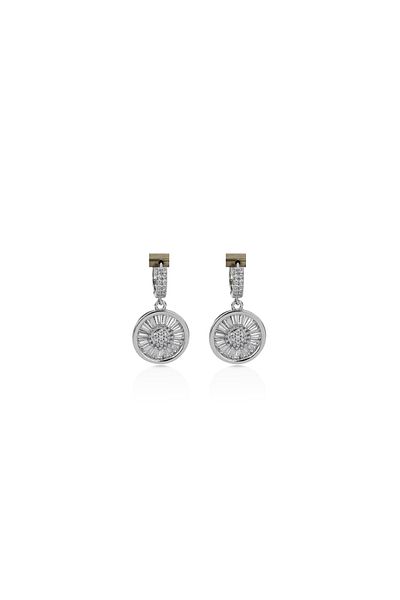 Mesmera Silver Jewelled Earrings