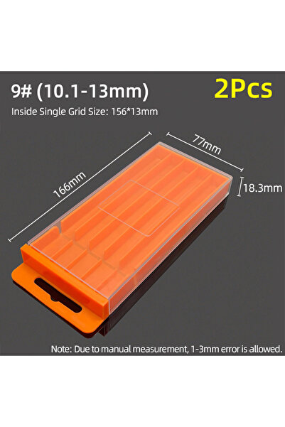 Choice16 2Pcs 9-(10.1-13mm) Drill Bit Storage Box Plastic Drawing Box Special...