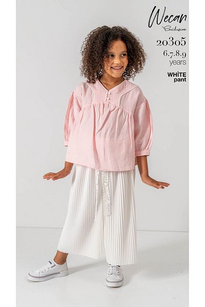 Wecan Girl's Pleated Pants
