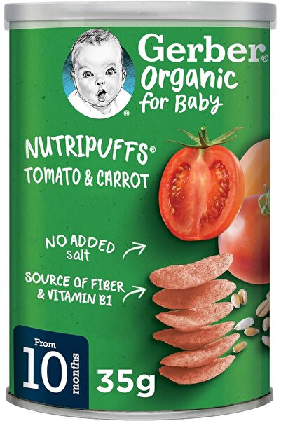 GERBER Nutri Puffs Tomato and Carrot - 35 grams