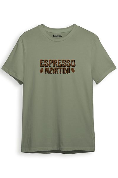 beloved.co Espresso Martini Coffee Cocktail Design 100% Cotton Regular Fit T-Shirt