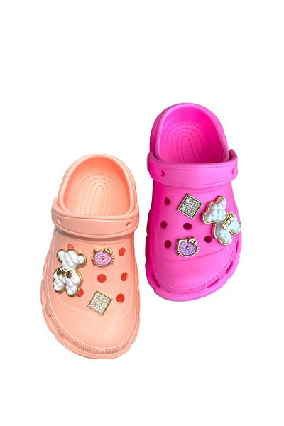 LİTTLE TORTOİSE Girl's Comfortable Fit, Pool, Beach, Daily Use, Set of 2 Slippers Sandals